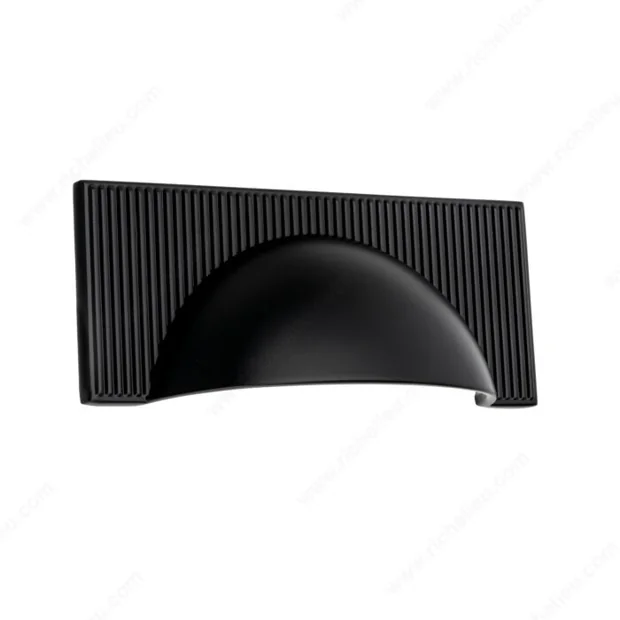 Matte black fluted cup pull