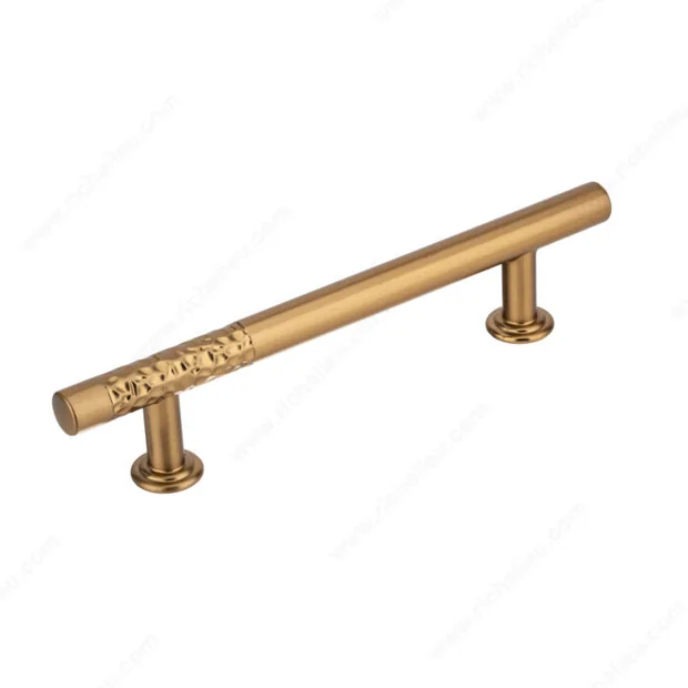Brushed brass bar pull