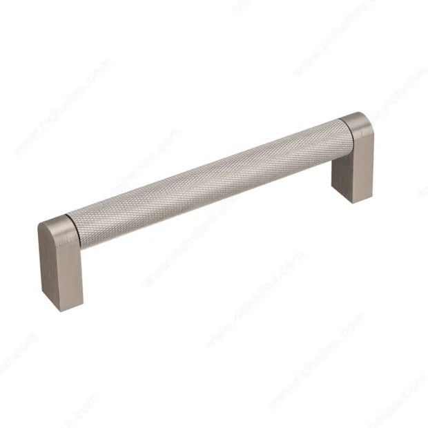 Brushed nickel square-foot pull