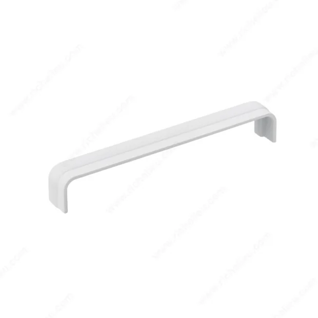 Matte white edge pull