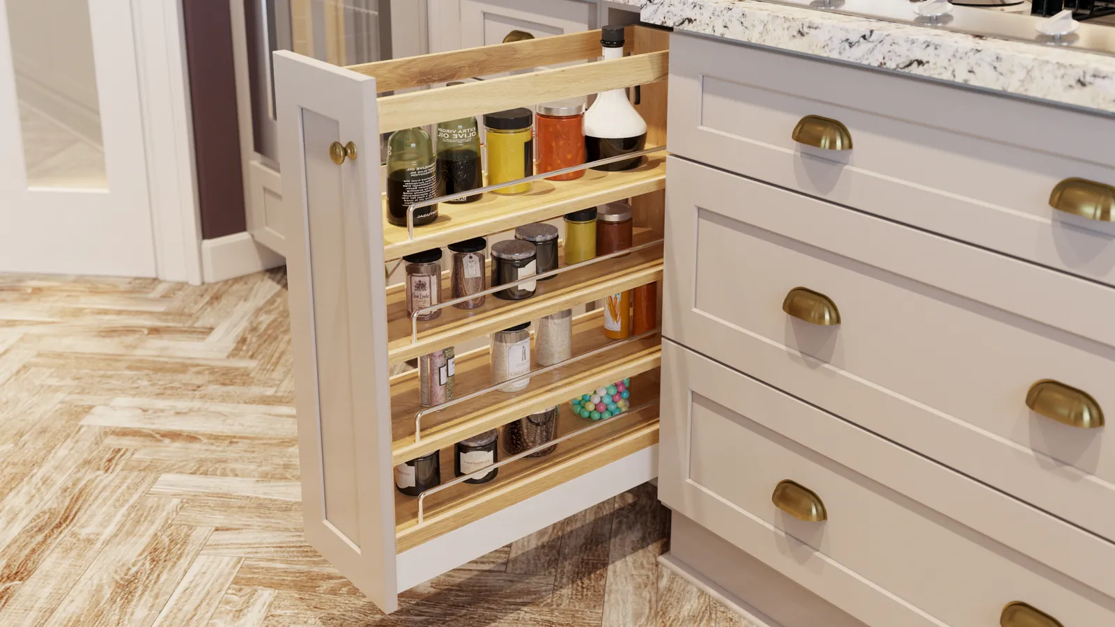 Pull-out organizer: Shaker Dove