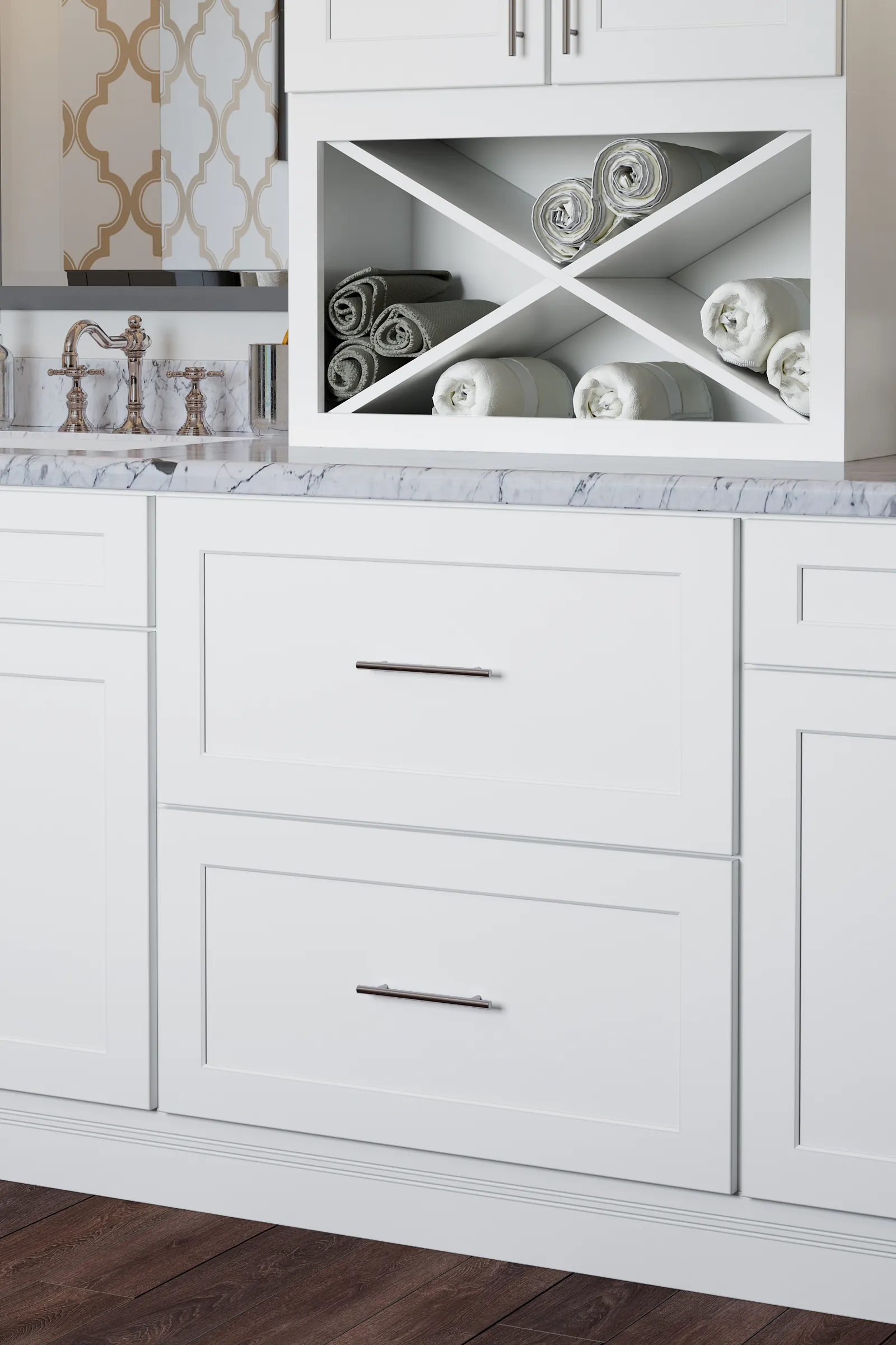 Bath vanity: Shaker White