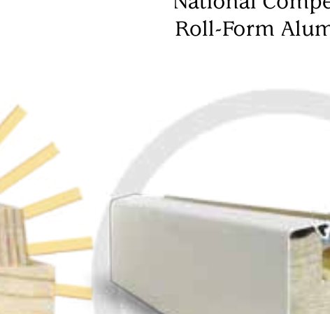 Roll-form aluminum clad sash cutaway, for comparison