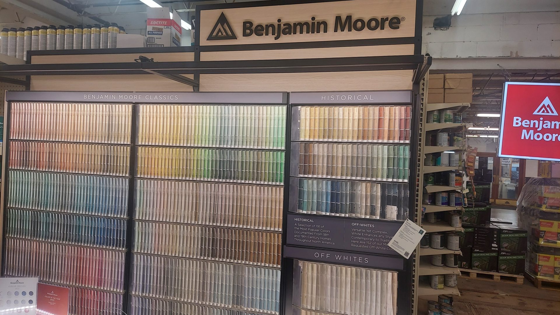 Benjamin Moore paint display