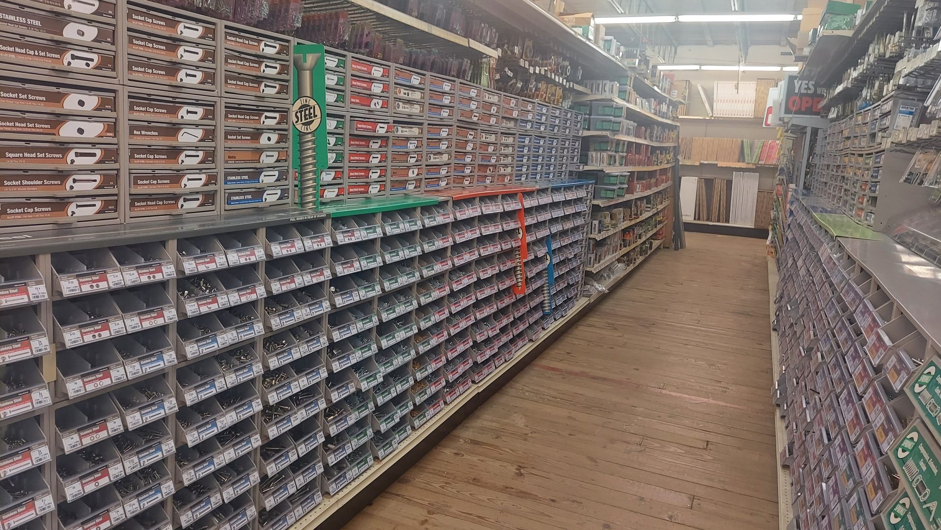 Hardware store aisle